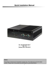 JETWAY G03-BFDADN1QIG-F Quick Installation Manual
