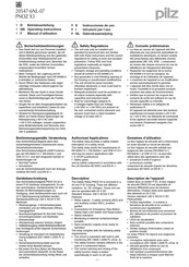 Pilz PNOZ X3 20547-6NL-07 Operating Instructions Manual