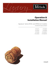 Perlick HP24BS Operation & Installation Manual