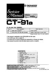 Pioneer CT-91a Service Manual