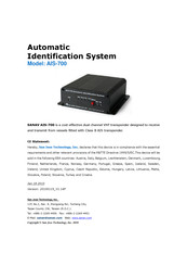 Sanav AIS-700 Manual