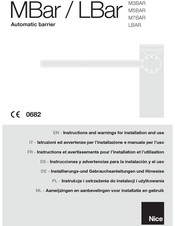 Nice MBar Instructions And Warnings For Installation And Use
