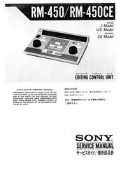 Sony RM-450 Service Manual