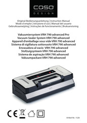 CASO DESIGN VRH 790 advanced Instruction Manual