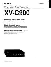 Sony XV-C900 Operating Instructions Manual