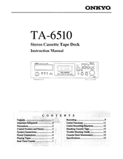 Onkyo TA-6510 Instruction Manual