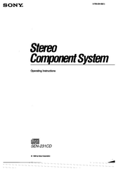 Sony SEN-231CD Operating Instructions Manual