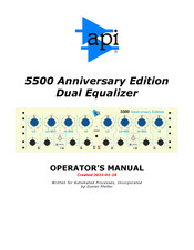 API 5500 Operator's Manual