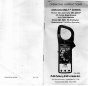 A.W. Sperry Instruments AWS DIGISNAP DSA-2002 Operating Instructions Manual