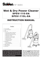 Suiden SPSV-110L-8A Instruction Manual