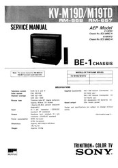 Sony TRINITRON KV-M19D Service Manual