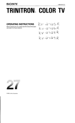 Sony TRINITRON KV-2726R Operating Instructions Manual