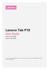 Lenovo Smart Tab P10 User Manual
