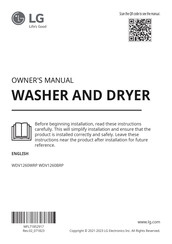 LG WDV1260WRP Owner's Manual