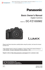 Panasonic Lumix DC-FZ1000M2 Basic Owner's Manual