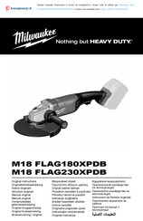 Milwaukee M18 FLAG230XPDB-0C Original Instructions Manual