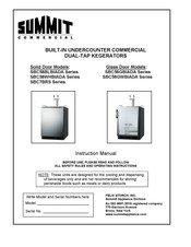 Summit SBC58BLBIADA Series Instruction Manual