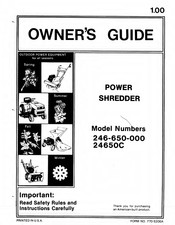 Bolens 24650C Owner's Manual