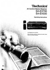 Technics SA-EX500 Operating Instructions Manual
