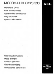 AEG MICROMAT DUO 220 Operating Instructions Manual