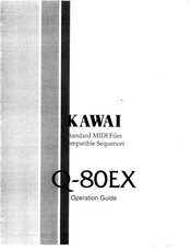 Kawai Standard MIDI Files Compatible Sequencer Q-80EX Operation Manual