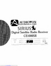 Audiovox SIRIUS CE1000SR Manual