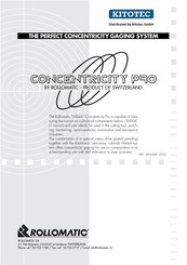 ROLLOMATIC CONCENTRICITY PRO Manual