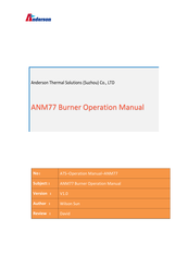 Anderson ANM77 Operation Manual