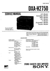 Sony DXA-H2750 Service Manual