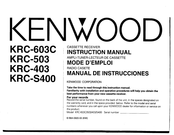 Kenwood KRC-603C Instruction Manual