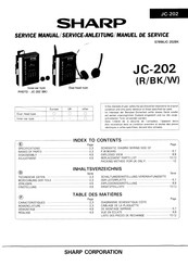 Sharp JC-202 W Service Manual
