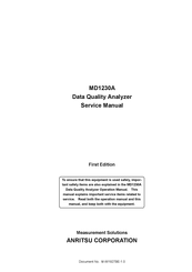 Anritsu MD1230A Service Manual