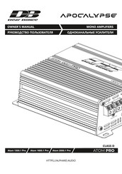 Deaf Bonce APOCALYPSE ATOM PRO Series Owner's Manual