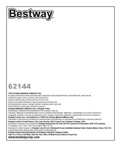Bestway 62144 Owner's Manual