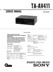 Sony TA-AV411 Service Manual