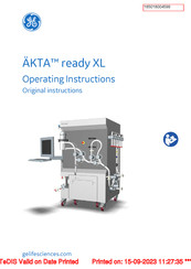 GE AKTA ready XL Operating Instructions Manual