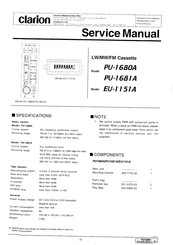 Clarion PU-1151A Service Manual