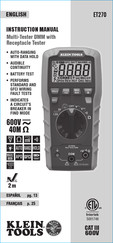 Klein Tools ET270 Instruction Manual