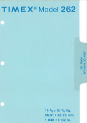 Timex 262 Service Manual
