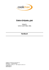 CookMax 123121 Operating Instructions Manual