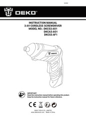 DeKo DKCS3.6O1 Instruction Manual