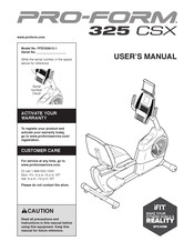 ICON Health & Fitness PRO-FORM 325 CSX User Manual