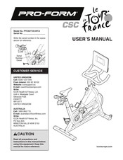 ICON Health & Fitness PRO-FORM Le Tour de France CSC User Manual