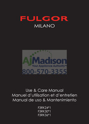 Fulgor Milano F3RK36 1 Series Use & Care Manual