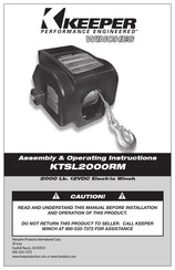 Keeper KTSL2000RM Assembly & Operating Instructions