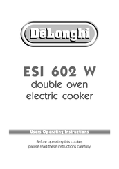 DèLonghi ESI 602 W User Operating Instructions Manual