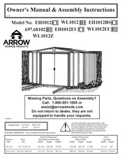 Arrow Storage Products WL1012EU Owner's Manual & Assembly Instructions