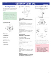 Casio 5427 Operation Manual