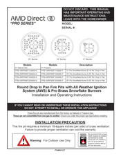 AMD DIrect FPB-19RPSSF11AWS-P Installation And Operating Instructions Manual