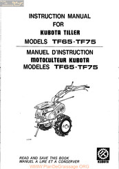 Kubota TF75 Instruction Manual